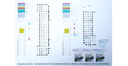 étude chromatique pour l'hôpital du Hainaut Valenciennes